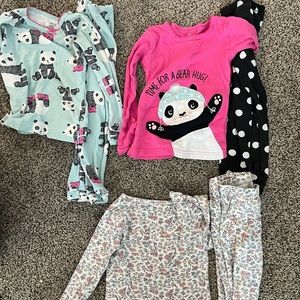 3 pairs of toddler 2T pajamas